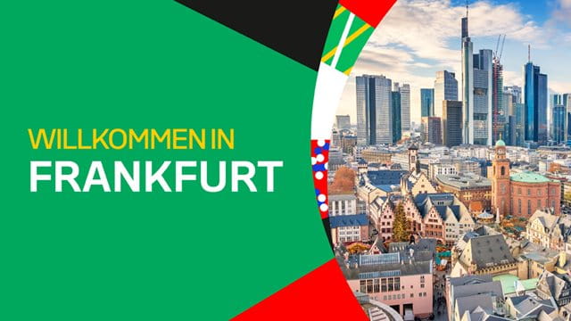Willkommen in Frankfurt - Logo für die Fußball EM 2024