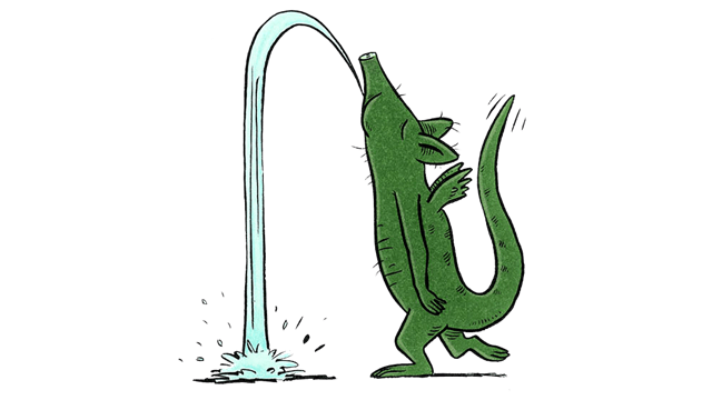 GrünGürtel-Tier-Wasserspucker