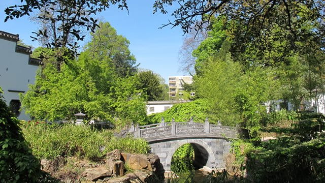 Bogenbrücke im Chinesischen Garten