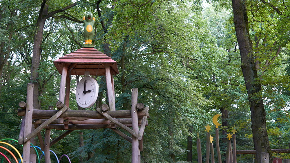 Im Waldspielpark Heinrich-Kraft ist der Spielbereich besonders beliebt