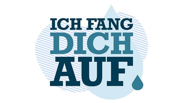 Kampagnen-Motiv „Frankfurt spart Wasser!“ Ich fang dich auf