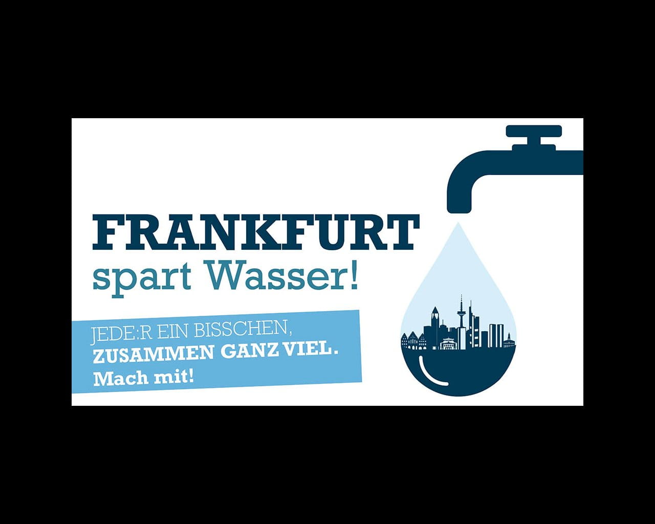 Kampagnenlogo "Frankfurt spart Wasser!"