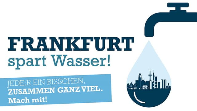 Plakat zur Kampagne "Frankfurt spart Wasser"