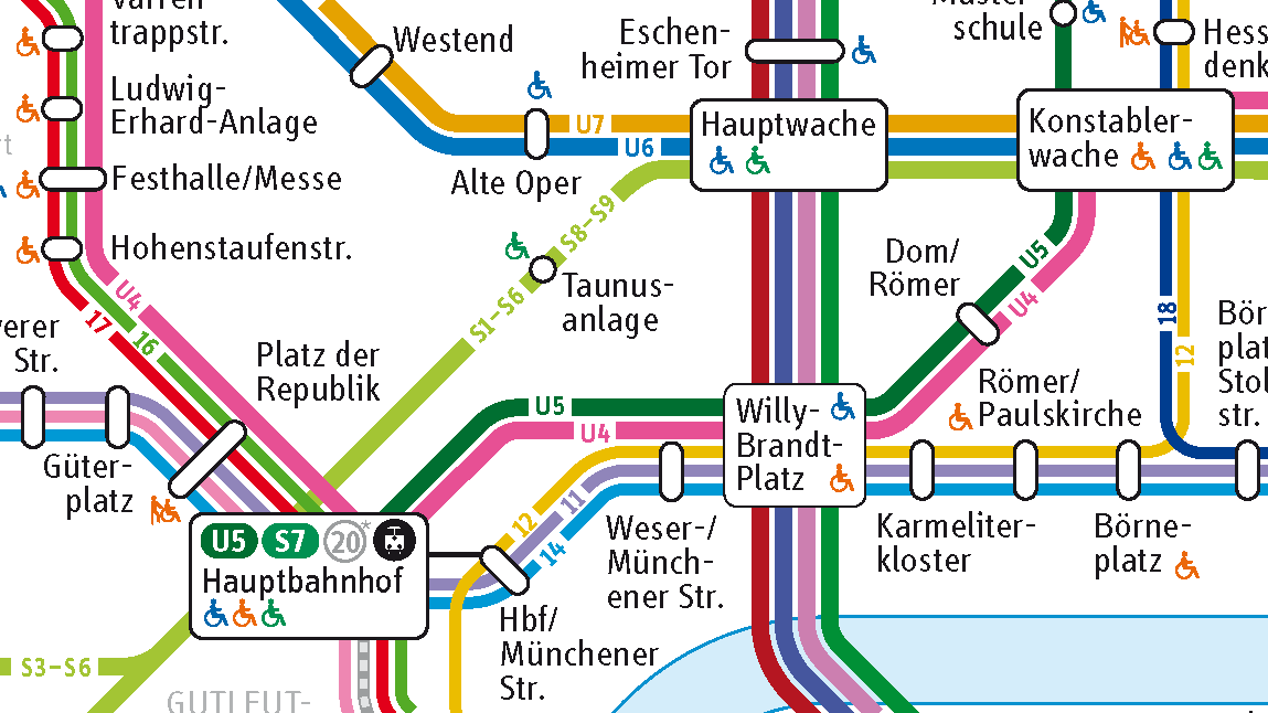 Ausschnitt Netzplan Frankfurt