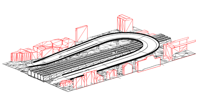 Grafik aus der Machbarkeitsuntersuchung Grafik aus der Machbarkeitsuntersuchung zu einer neuen Verbindung für Griesheim - eine Brücke im Gebiet der ehemaligen Omegabrücke