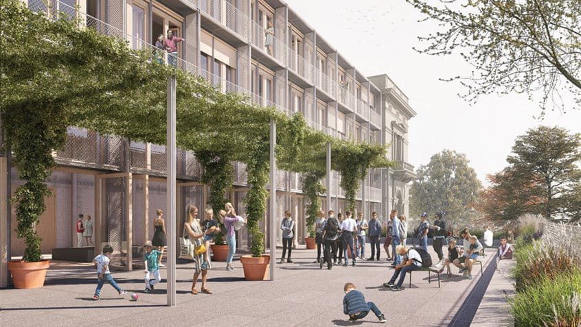 Visualisierung der Theaterterrasse, Copyright: O&O Baukunst