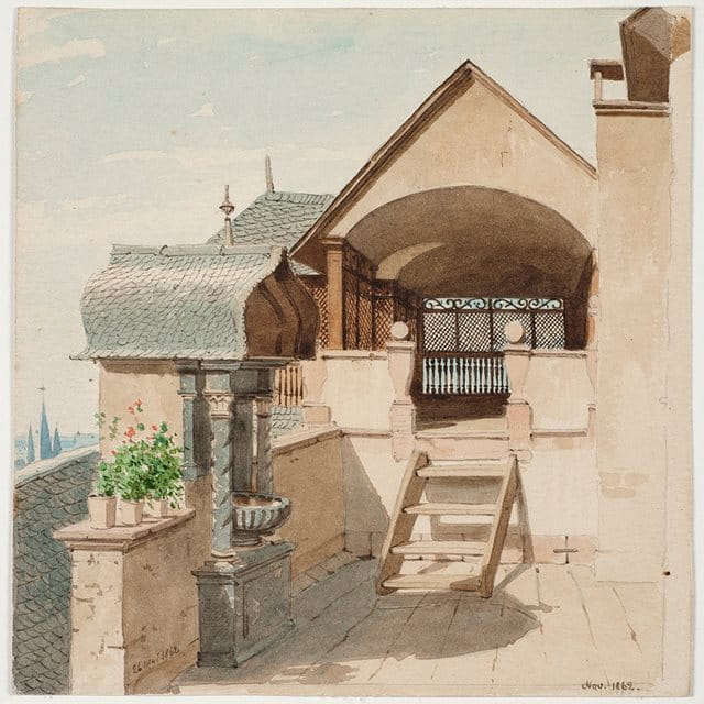 Eine Zeichnung des Belvederchen von C. T. Reiffenstein, Goldene Waage, 26.05.1862