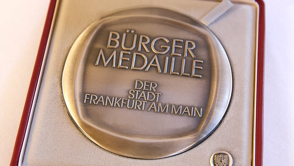 Bürgermedaille der Stadt Frankfurt am Main, Foto: Stefanie Kösling