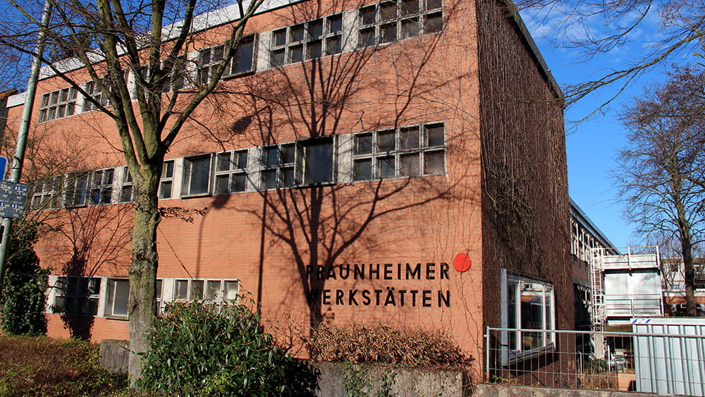 Praunheimer Werkstätten, Außenansicht, (c) Stadt Frankfurt am Main, Foto: Stefan Maurer