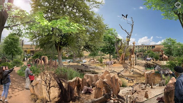 Entwurf der Serengeti-Anlage von Außen Entwurf der Serengeti-Anlage von Außen, Foto: Dan Pearlman