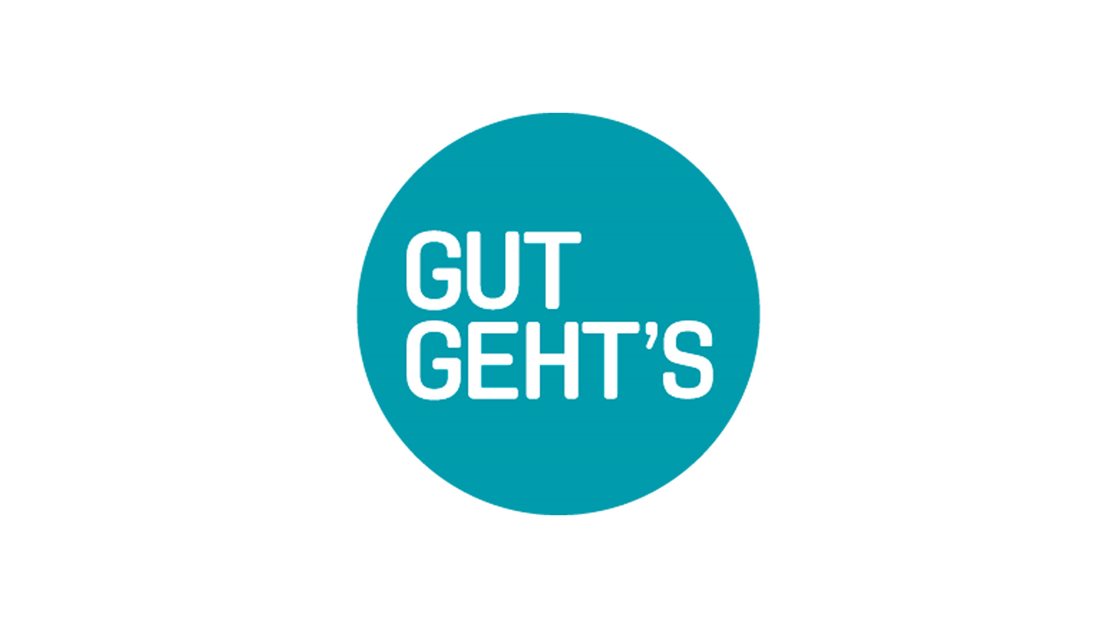 Logo des Projektes GUT GEHT'S auf grünem Hintergrund