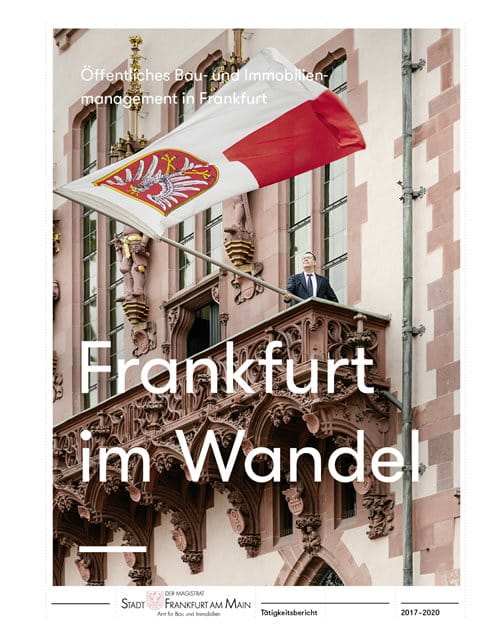 Das Titelbild des Tätigkeitsberichts Frankfurt im Wandel vom ABI 2017-2020