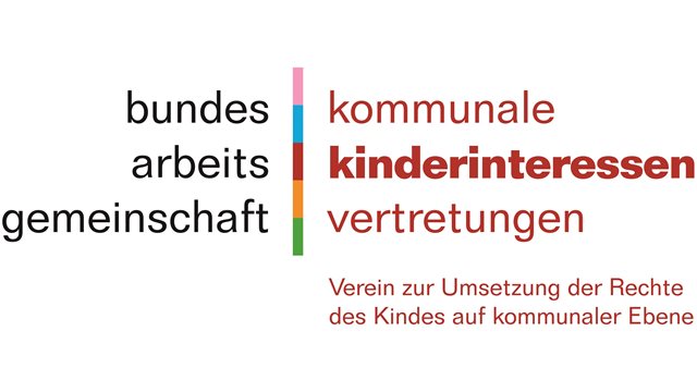 Das Logo der Bundesarbeitsgemeinschaft kommunale Kinderinteressenvertretungen.