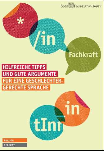 Deckblatt Broschüre Gendergerechte Sprache