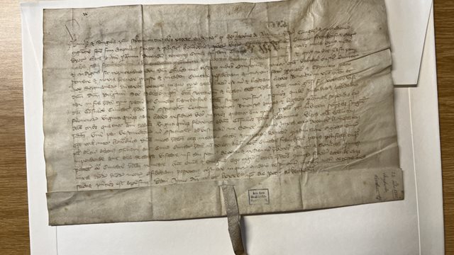 Dienstbrief des Jacobus de Armenia, die erste überlieferte Urkunde eines Frankfurter Stadtarztes