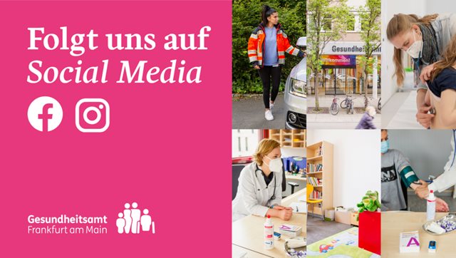 Social Media-Kanäle Gesundheitsamt Frankfurt