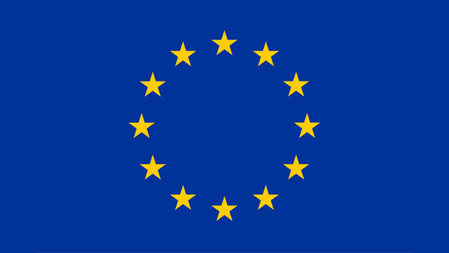europäische Flagge, 12 Sterne auf blauem Grund