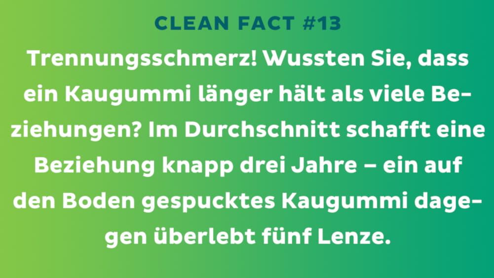 #cleanffm Clean Fact Nr. 13 zum Thema Kaugummiverschmutzung - Trennungsschmerz