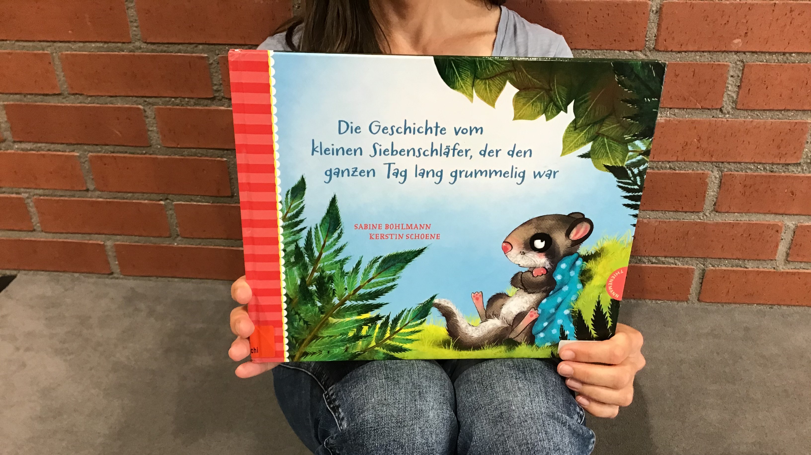 Buchcover "Die Geschichte vom kleinen Siebenschläfer, der den ganzen Tag lang grummelig war"  von Sabine Bohlmann und Kerstin Schoene 