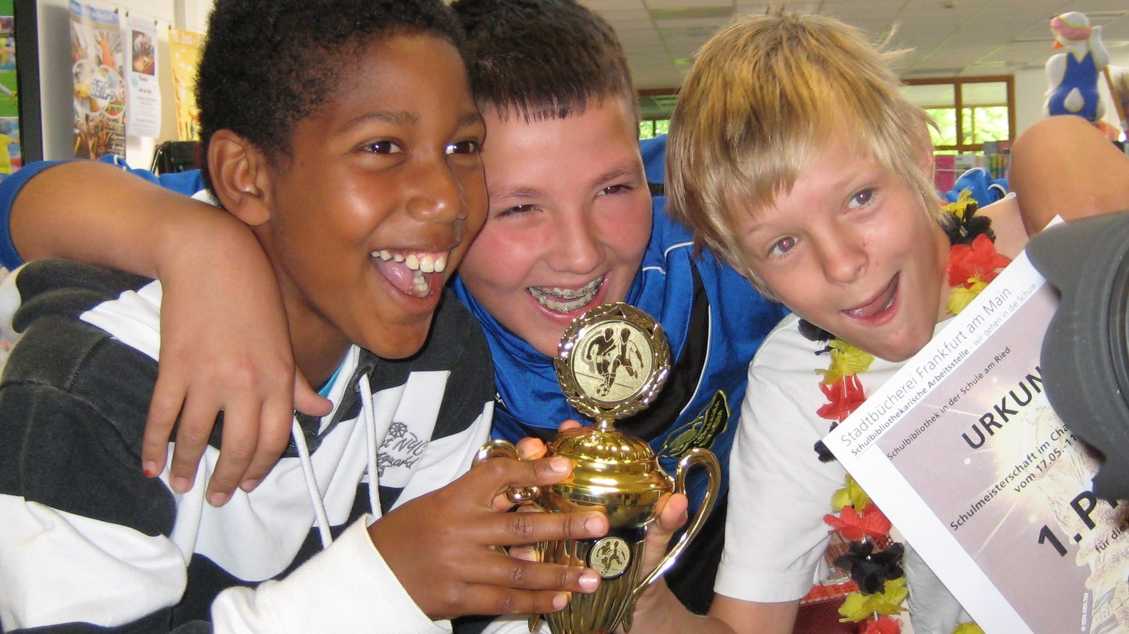 Schulsieger im ChampionsQuiz, Schulbibliothek in der Schule am Ried