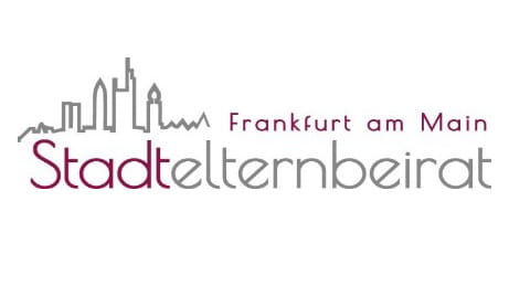 Umrisse der Frankfurter Skyline mit dem Schriftzug Stadtelternbeirat Frankfurt am Main