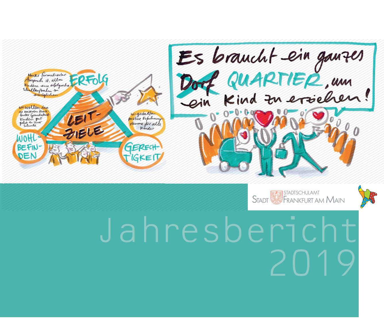 Titelbild Jahresbericht des Stadtschulamts Frankfurt am Main 2019