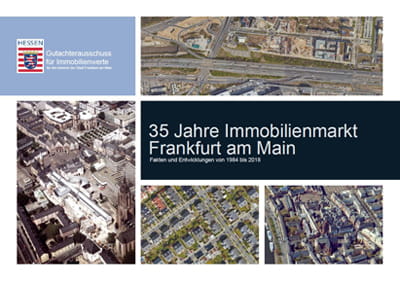 Titelseite des Kompendiums "35 Jahre Immobilienmarkt Frankfurt am Main"