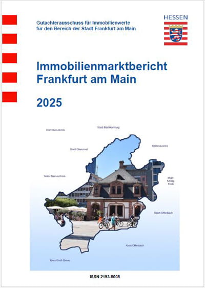 Titelseite Immobilienmarktbericht Frankfurt am Main 2025