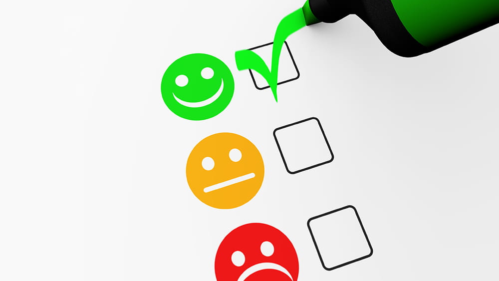 Customer satisfaction happy feedback rating checklist 