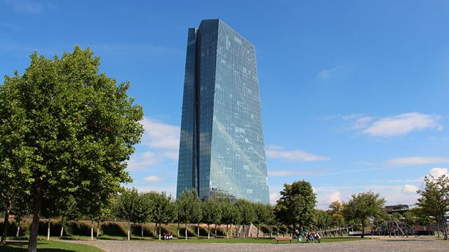 The European Central Bank in Frankfurt's Ostend district, Photo: Stefan Maurer