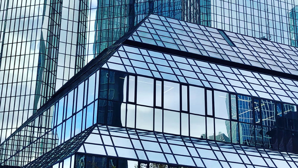 Detail of the Deutsche Bank-Twin Towers