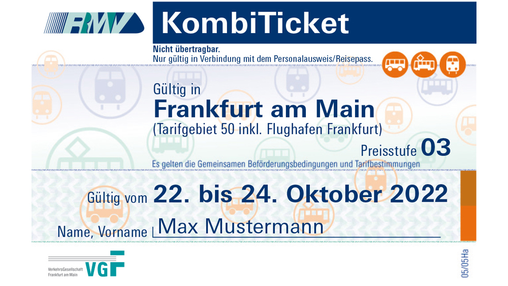 Kombi Ticket, Foto: #visitfrankfurt