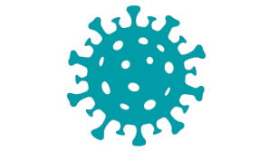 Darstellung eines Coronavirus. Während der Coronapandemie fördert GUT GEHT'S Projekte zu verschiedenen Themen.