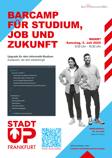 Plakat Barcamp Dein Benefit: Hilfreiche Tipps für's Studium und das Arbeiten in einer kommunalen IT näher kennenlernen