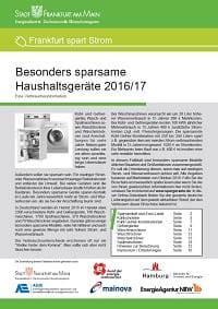 Cover Besonders sparsame Haushaltsgeräte 2016/2017