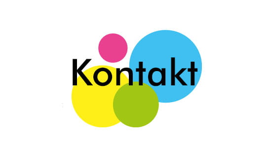 "Kontakt" mit dem Logo von Tagesfamilien Frankfurt