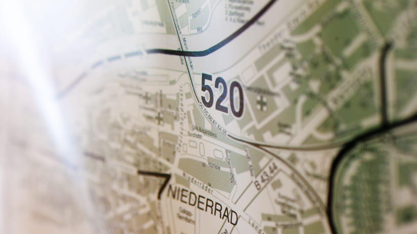 Ausschnitt aus dem Frankfurter Stadtplan 